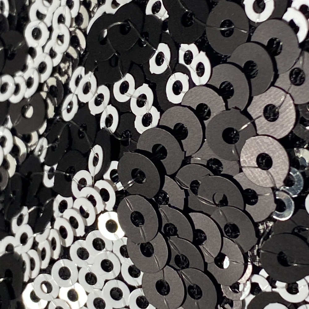BEBE - NWT - shorts romper: sequin black & white sleeveless w lining, zip - 12 - Picture 13 of 16